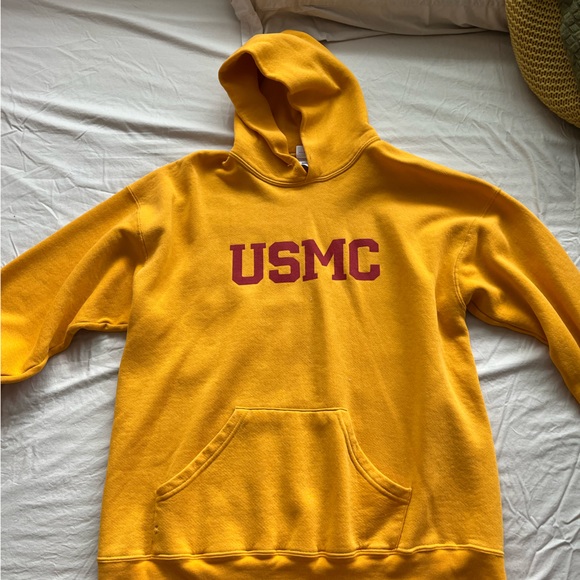 Other - mustard yellow usmc hoodie